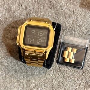 Gold Digital Watch with Extra Links